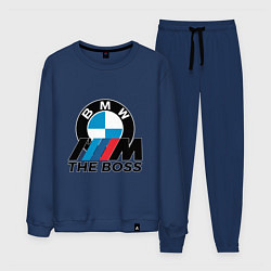 Костюм хлопковый мужской BMW BOSS, цвет: тёмно-синий