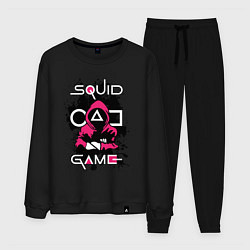 Костюм хлопковый мужской Squid gameguard-killer, цвет: черный