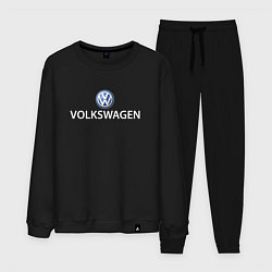 Костюм хлопковый мужской VOLKSWAGEN LOGO, цвет: черный