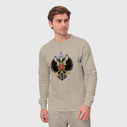 Костюм хлопковый мужской Черный орел Российской империи, цвет: миндальный — фото 2