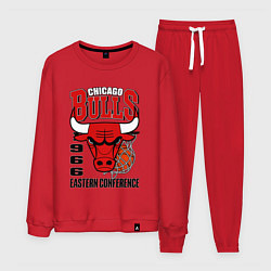 Костюм хлопковый мужской Chicago Bulls NBA, цвет: красный