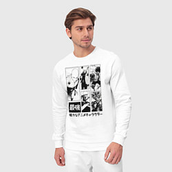 Костюм хлопковый мужской Герои сенен манг One punch man one piece, цвет: белый — фото 2