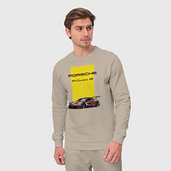 Костюм хлопковый мужской Porsche Carrera 4S Motorsport, цвет: миндальный — фото 2