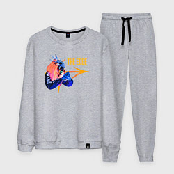 Костюм хлопковый мужской Знак the edge, цвет: меланж