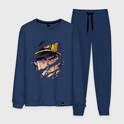 Костюм хлопковый мужской JOJOS BIZARRE ADVENTURE, ГЛАВНЫЙ ГЕРОЙ, цвет: тёмно-синий