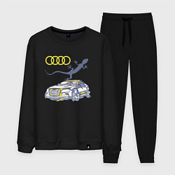 Костюм хлопковый мужской Audi Quattro - зачётное точило!, цвет: черный