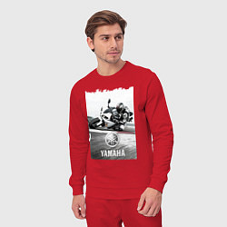 Костюм хлопковый мужской YAMAHA на вираже, цвет: красный — фото 2