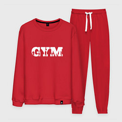Костюм хлопковый мужской GYM- образ жизни, цвет: красный