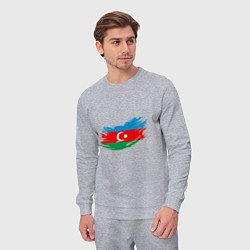 Костюм хлопковый мужской Флаг - Азербайджан, цвет: меланж — фото 2