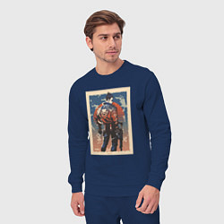Костюм хлопковый мужской Yoru art, цвет: тёмно-синий — фото 2