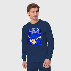 Костюм хлопковый мужской Sonic Adventure Sonic, цвет: тёмно-синий — фото 2