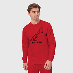 Костюм хлопковый мужской T-REX CANT DUNK, цвет: красный — фото 2