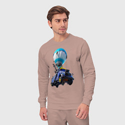 Костюм хлопковый мужской Боевой автобус, цвет: пыльно-розовый — фото 2