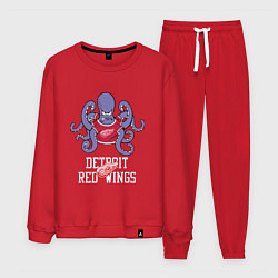 Костюм хлопковый мужской Detroit Red Wings, Детройт Ред Уингз Маскот, цвет: красный