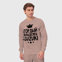 Костюм хлопковый мужской Гордый владелец Suzuki, цвет: пыльно-розовый — фото 2