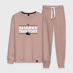 Костюм хлопковый мужской SHARKS TERRITORY САН-ХОСЕ ШАРКС, цвет: пыльно-розовый