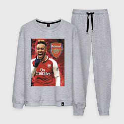 Костюм хлопковый мужской Arsenal, Pierre-Emerick Aubameyang, цвет: меланж