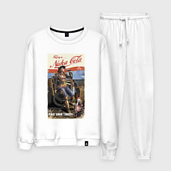 Костюм хлопковый мужской Nuka Cola - raid your first!, цвет: белый