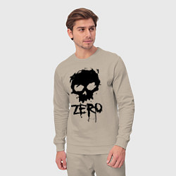 Костюм хлопковый мужской Zero skull, цвет: миндальный — фото 2