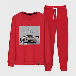Костюм хлопковый мужской Lexus Motorsport Racing team!, цвет: красный