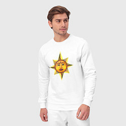 Костюм хлопковый мужской Солнца лик, цвет: белый — фото 2