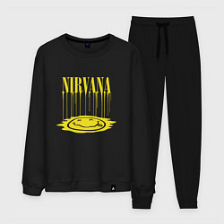 Костюм хлопковый мужской Nirvana Логотип Нирвана, цвет: черный