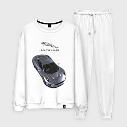 Костюм хлопковый мужской Jaguar Motorsport, цвет: белый
