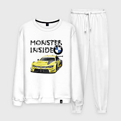 Костюм хлопковый мужской BMW M Power Monster inside, цвет: белый