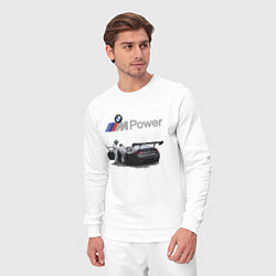 Костюм хлопковый мужской BMW Motorsport M Power Racing Team, цвет: белый — фото 2