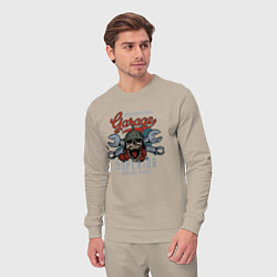 Костюм хлопковый мужской Garage superior, цвет: миндальный — фото 2