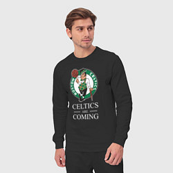 Костюм хлопковый мужской Boston Celtics are coming Бостон Селтикс, цвет: черный — фото 2