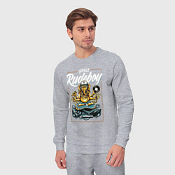 Костюм хлопковый мужской Rudeboy, цвет: меланж — фото 2