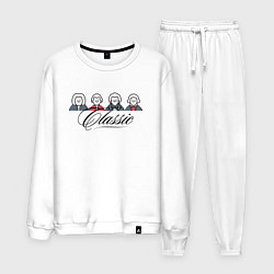 Костюм хлопковый мужской Классики, цвет: белый