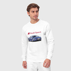 Костюм хлопковый мужской Audi sport Racing, цвет: белый — фото 2