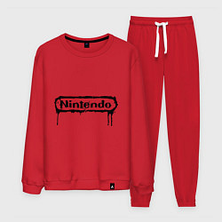 Костюм хлопковый мужской Nintendo streaks, цвет: красный