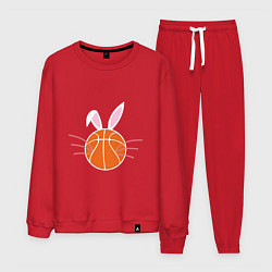 Костюм хлопковый мужской Basketball Bunny, цвет: красный