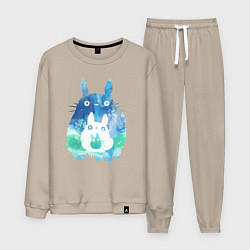 Мужской костюм Семья кроликов Акварель