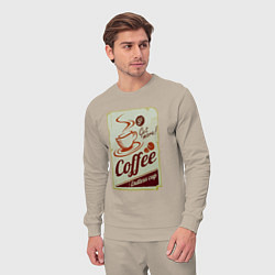 Костюм хлопковый мужской Coffee Cup Retro, цвет: миндальный — фото 2