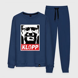 Костюм хлопковый мужской Klopp, цвет: тёмно-синий