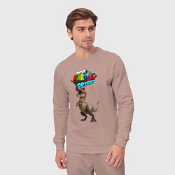 Костюм хлопковый мужской Super Mario Odyssey Dinosaur Nintendo, цвет: пыльно-розовый — фото 2