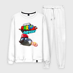 Костюм хлопковый мужской Super Mario Odyssey Bullet Bill Nintendo, цвет: белый