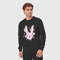 Костюм хлопковый мужской Bad Bunny Floral Bunny, цвет: черный — фото 2