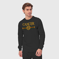 Костюм хлопковый мужской CANCER брэнд, цвет: черный — фото 2