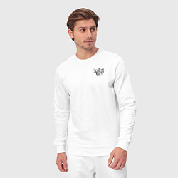 Костюм хлопковый мужской Noize mc нойз мс logo, цвет: белый — фото 2