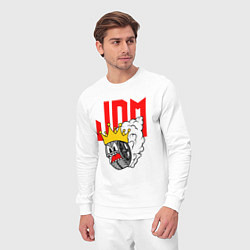 Костюм хлопковый мужской JDM Wheel King, цвет: белый — фото 2