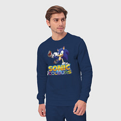 Костюм хлопковый мужской Sonic Colours Hedgehog Video game, цвет: тёмно-синий — фото 2