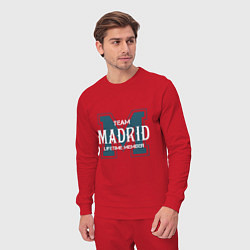 Костюм хлопковый мужской Team Madrid, цвет: красный — фото 2