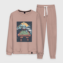 Мужской костюм Акулы играют в бильярд Sharks Playing Pool