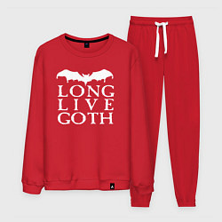 Костюм хлопковый мужской Long Live Goth, цвет: красный