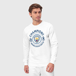 Костюм хлопковый мужской Manchester City Champions 20212022, цвет: белый — фото 2